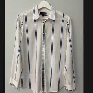 Banana Republic Women's Stripe Button Front Shirt Long Sleeve Size Small